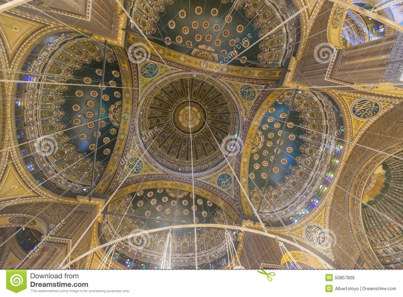 Ceiling Inside The Mosque Of Muhammad Ali