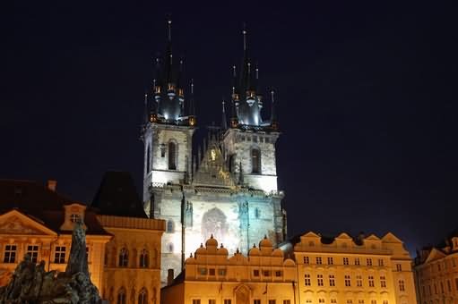 Church of Our Lady Before Týn At Night