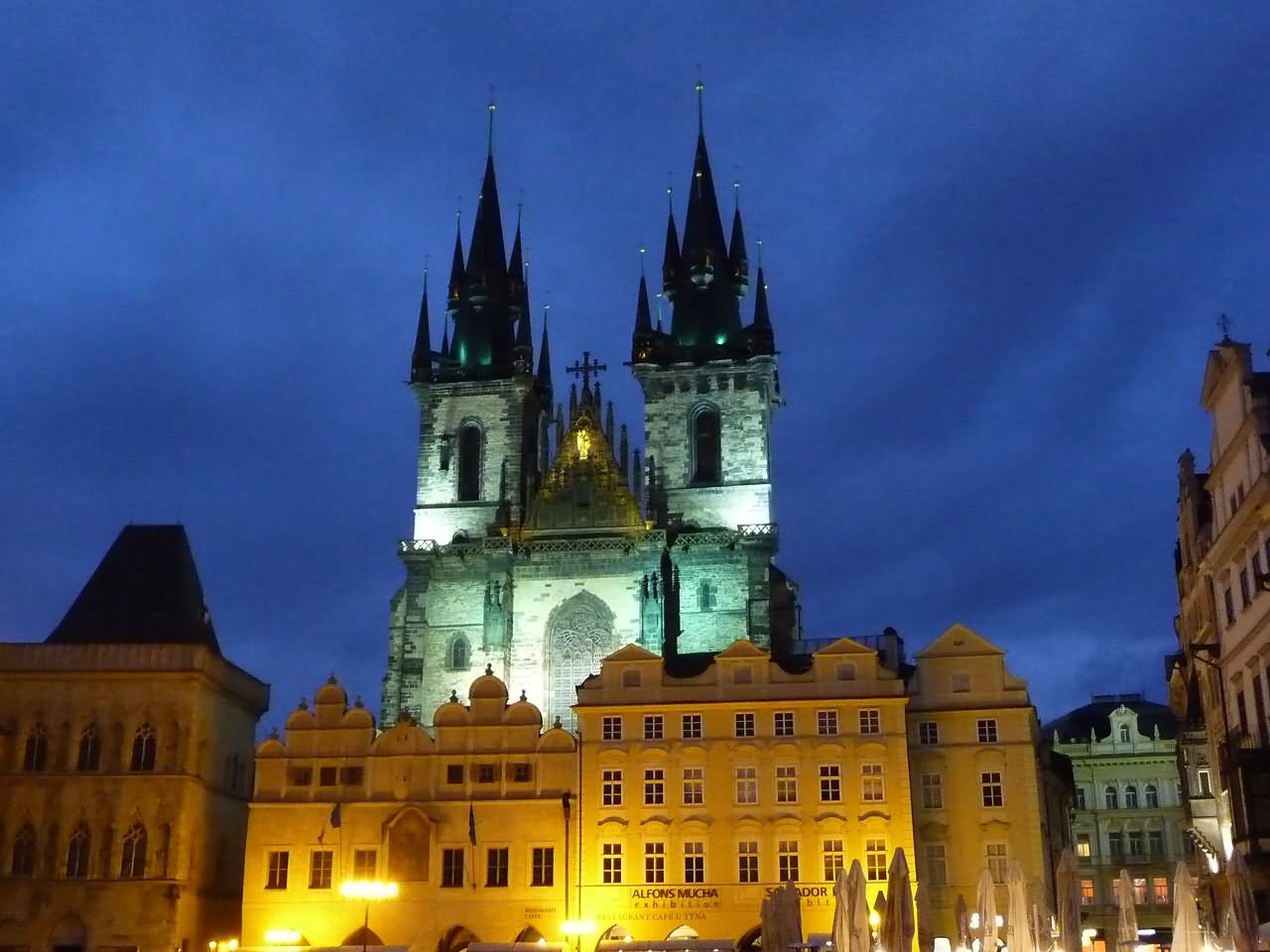Church of Our Lady Before Týn Night View
