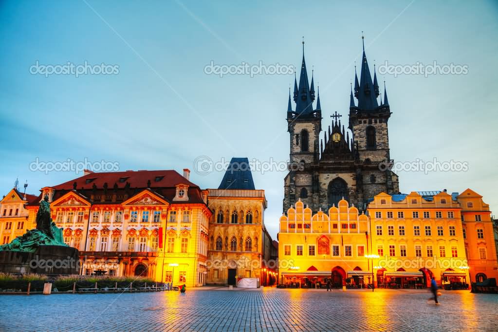 Church of Our Lady Before Týn With Night Lights