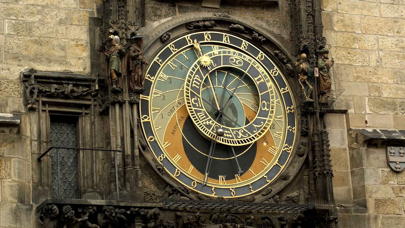Closeup Of Astronomical Clock View At The Old Town Square