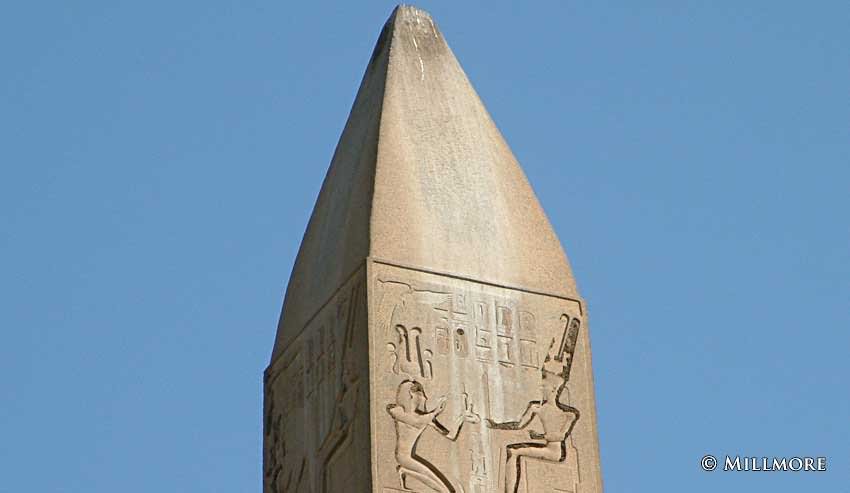 Closeup Of Obelisk At The Luxor Temple