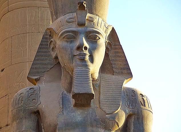 Closeup Of Ramses II Colossus Inside The Luxor Temple