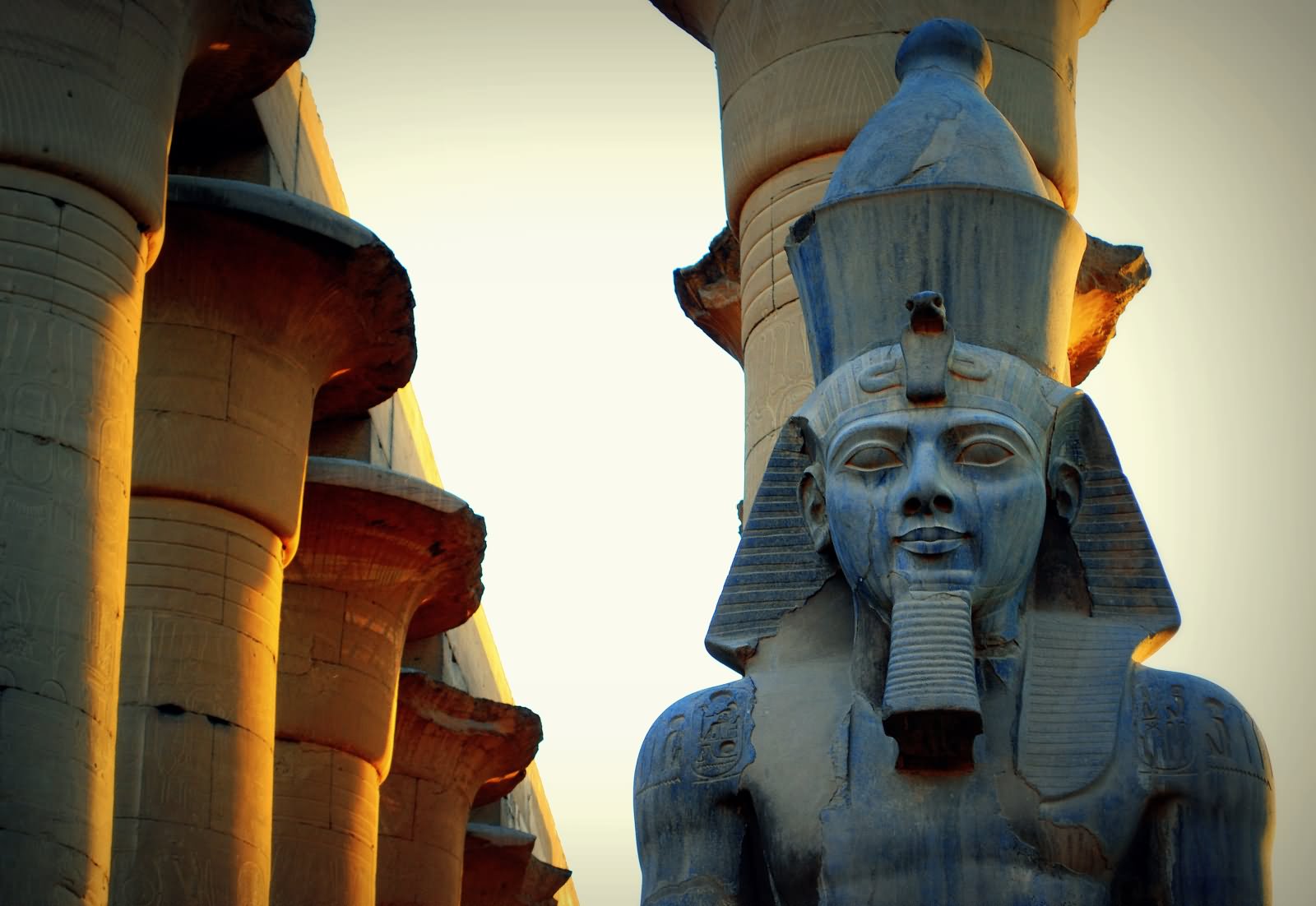 Closeup Of Ramses II In Luxor Temple