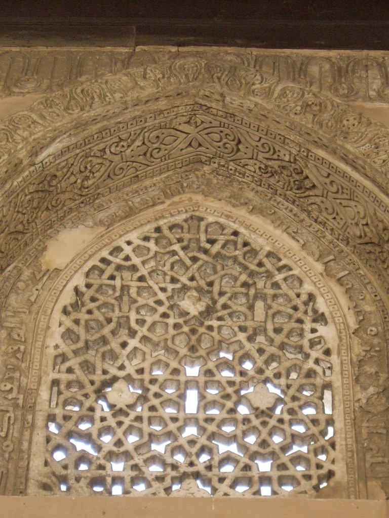 Closeup Of Window Inside The Ibn Tulun Mosque