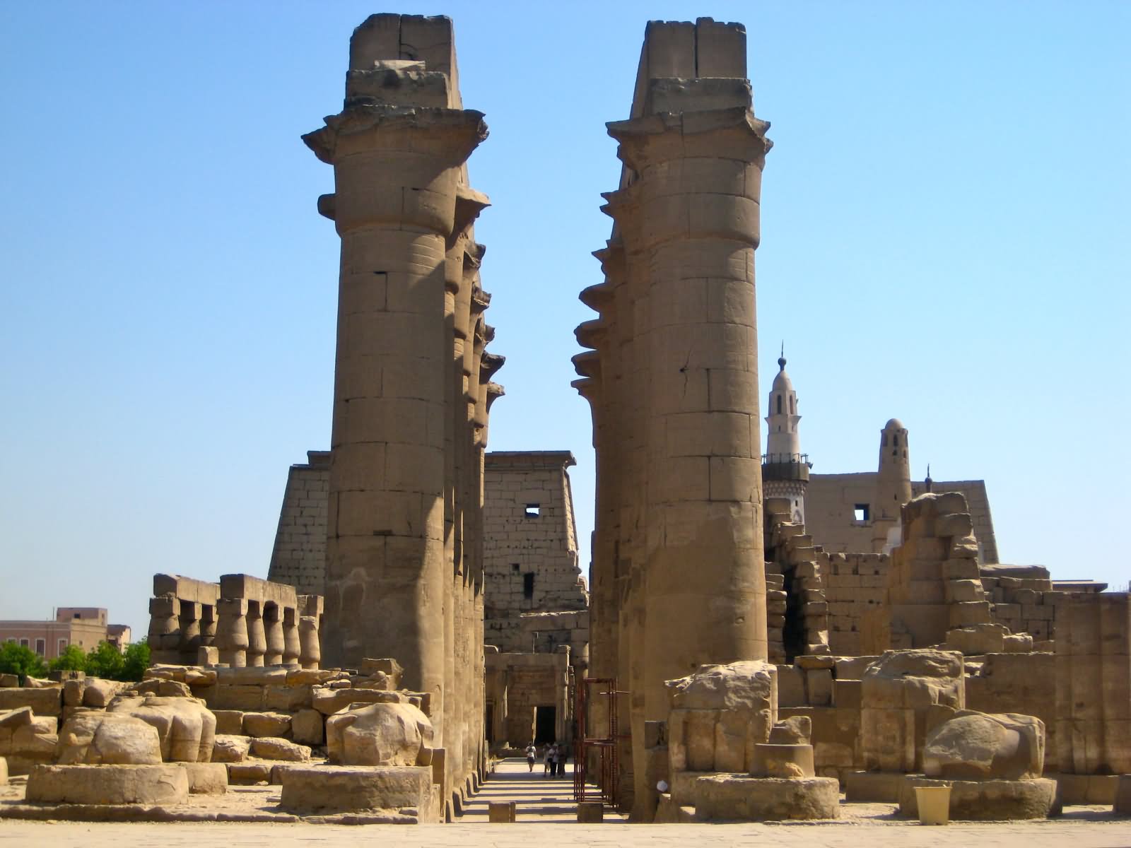 Columns Inside The Luxor Temple