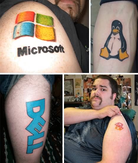 Computer Logos Geek Tattoo Designs