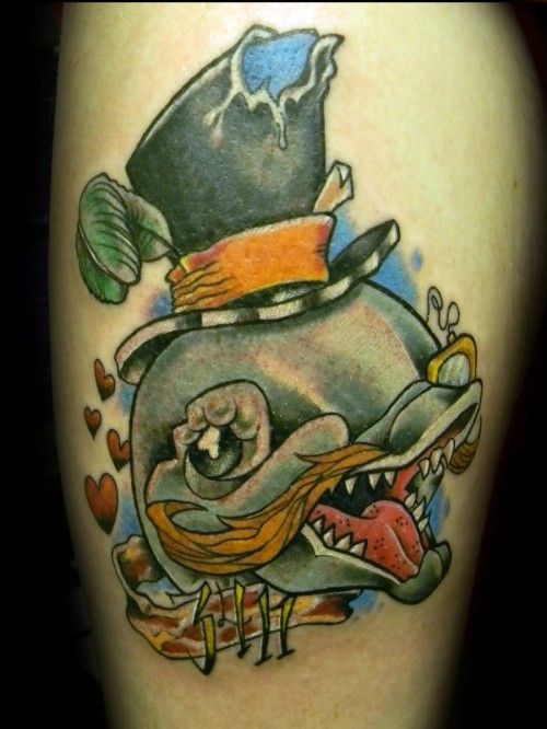 Dolphin With Hat Tattoo