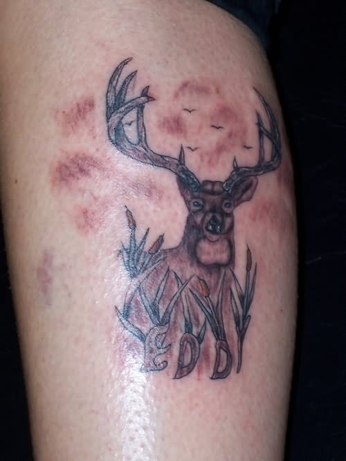 Eddy - Deer Scenery Tattoo Design