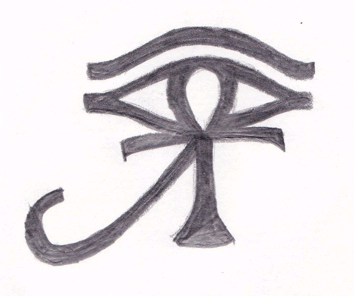Egyptian Ankh Anubis Eye Tattoo by Elvishrose