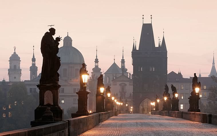 Evening View Of The Charles Bridge
