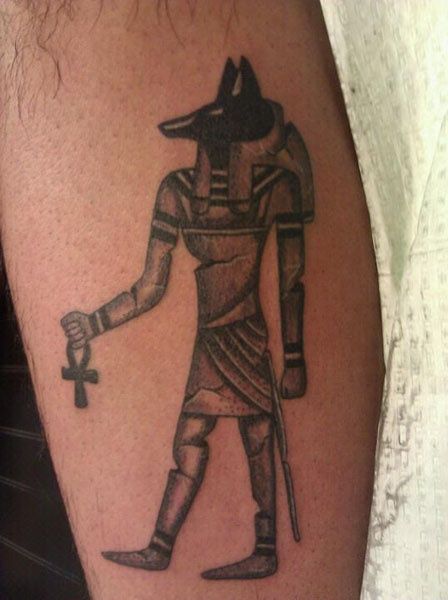 Eyptian Traditional Anubis Tattoo