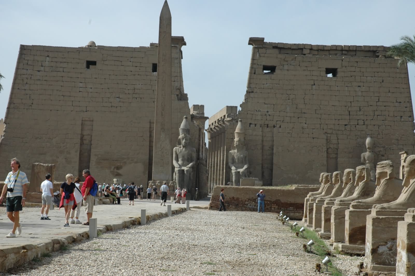 Front Facade Of Luxor Temple In Egypt