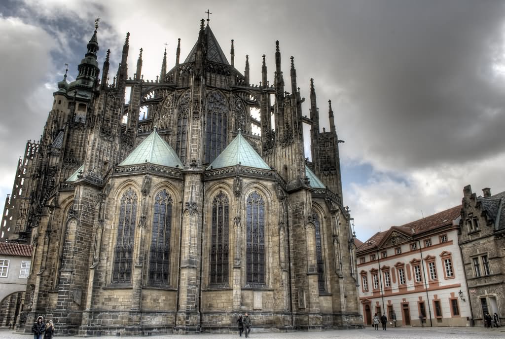 Front Facade Of St. Vitus Cathedral