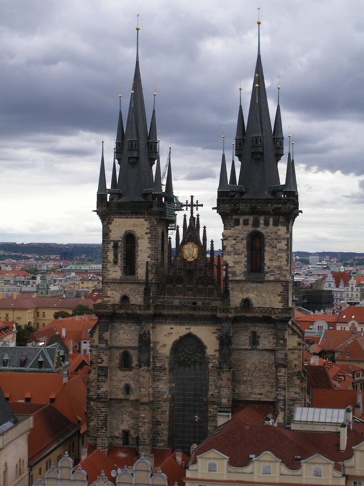 Front Picture Of The Church of Our Lady Before Týn, Prague