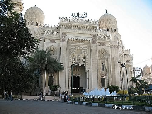 Front View Of El-Mursi Abul Abbas Mosque In Alexandria