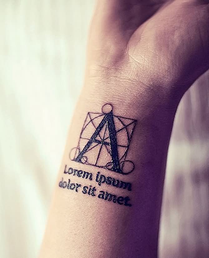 Geek Tattoo On Right Wrist