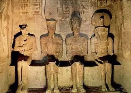 God's Statues Inside The Abu Simbel, Egypt