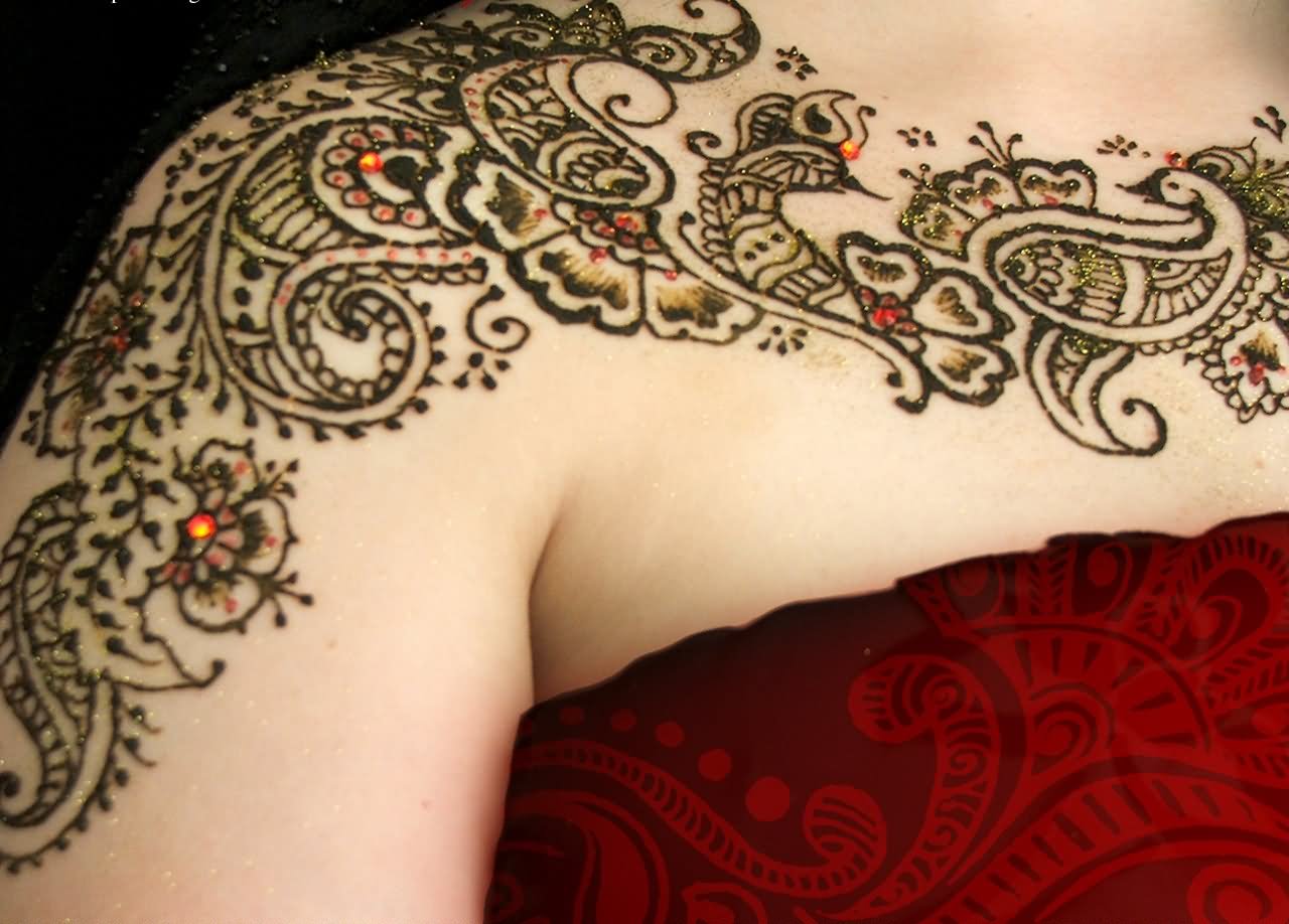 Henna Tattoo Design For Shoulder