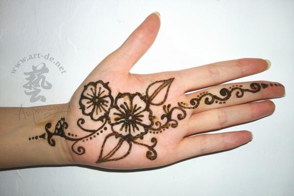 Henna Tattoo On Hand Palm