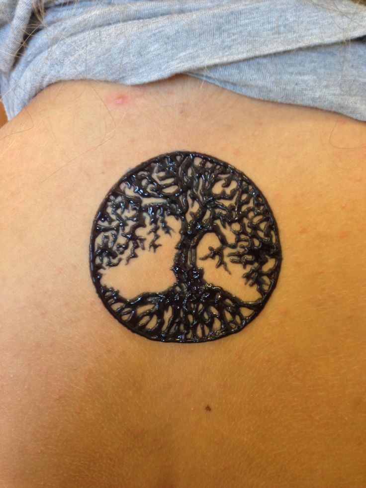 Henna Tree Tattoo Design For Back