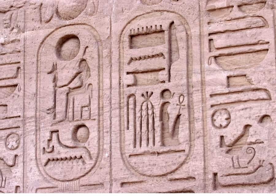 Hieroglyphics Inside The Temple Of Ramesses II, Abu Simbel