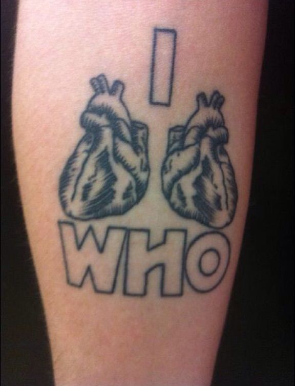 Human Hearts I Who Geek Tattoo On Leg