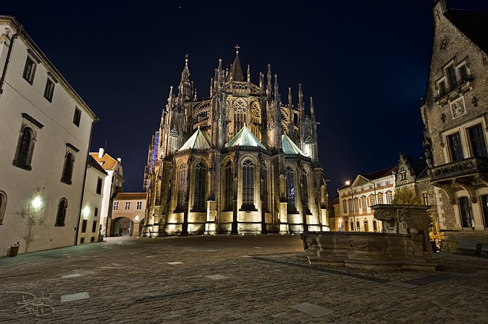Incredible Night View Of St Vitus Cathedral