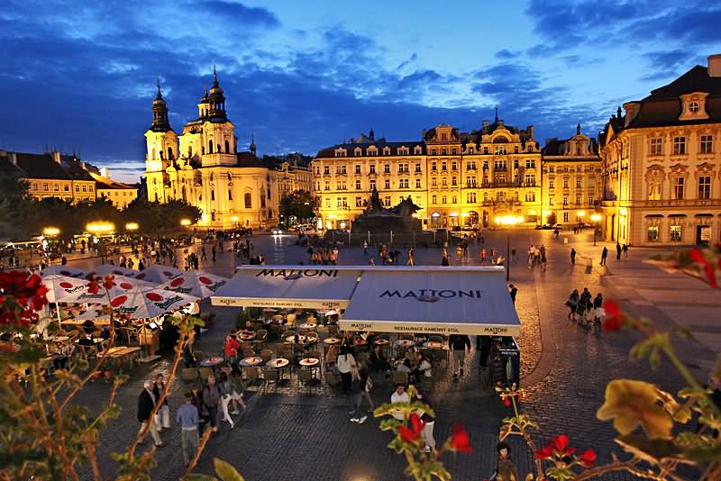 Incredible Night View Of The Old Town Square, Prague