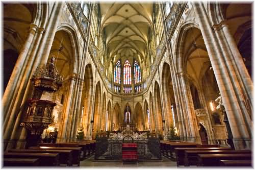 Inside St. Vitus Cathedral, Prague