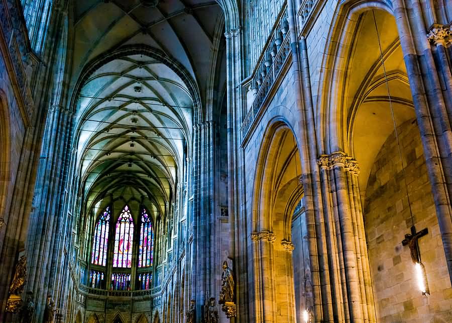 Inside View Of The St. Vitus Cathedral, Prague