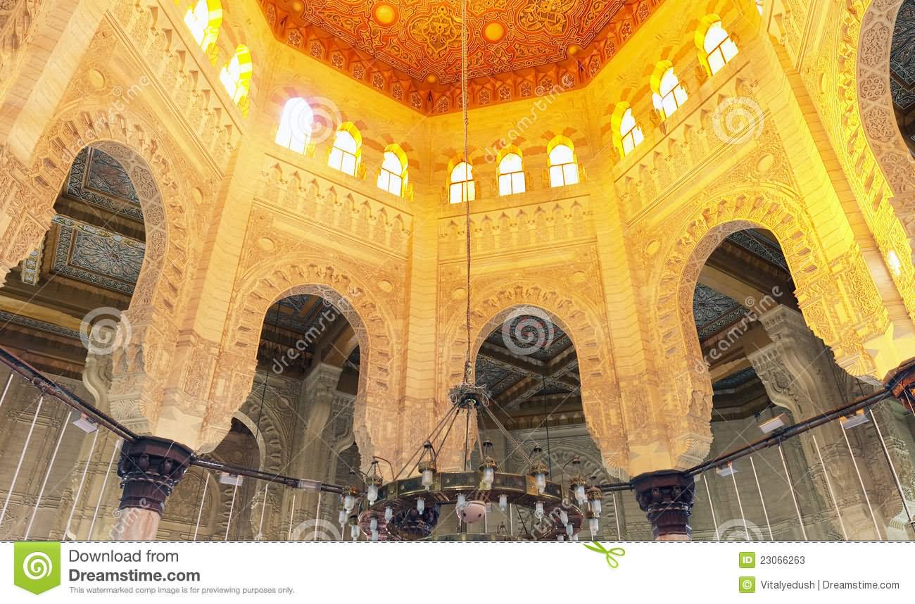 Inteior View Of El-Mursi Abul Abbas Mosque, Egypt