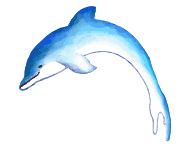 Jumping Blue Dolphin Tattoo Design