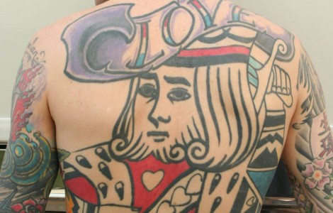 King Of Hearts Tattoo On Full Back