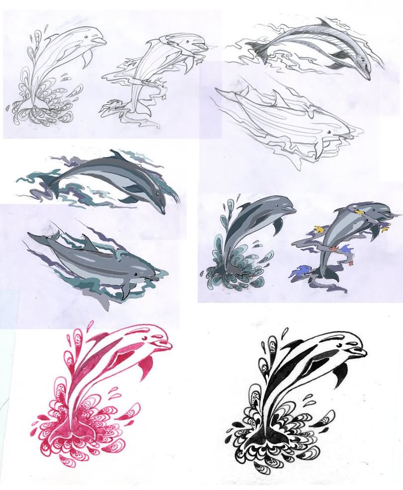 Latest Dolphin Tattoos Designs