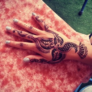 Latest Henna Tattoo On Girl Right Hand
