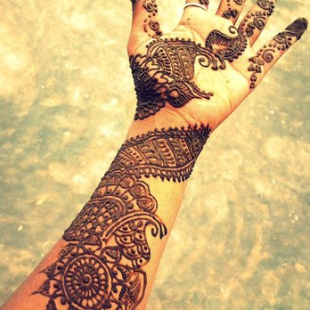 Latest Henna Tattoo On Hand Palm And Forearm