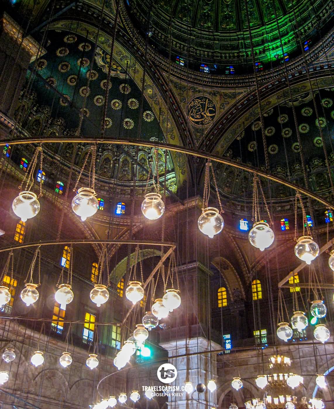 Lighting Inside The Muhammad Ali Mosque, Egypt