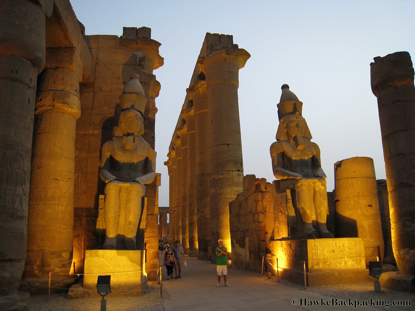 Main Entrance Of The Luxor Temple At Dusk