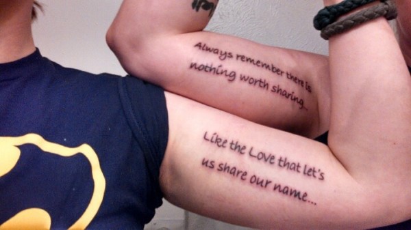 Military Quotes Tattoo On Man Bicep