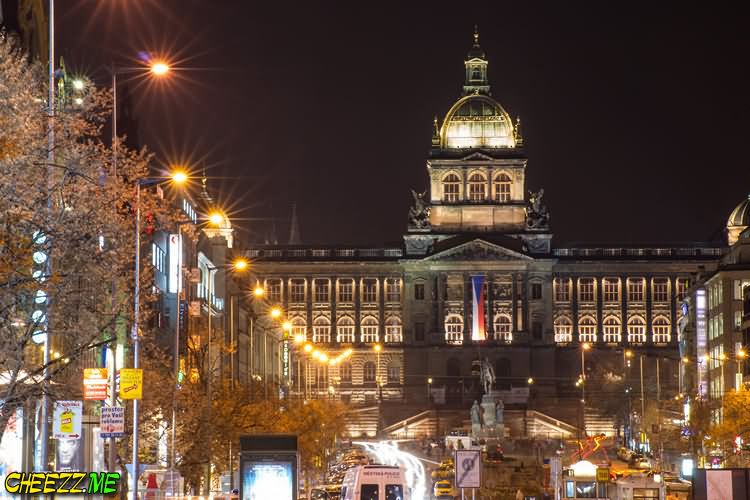 National Museum At Wenceslas Square Night Picture