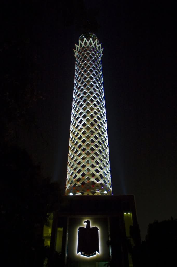 Night View Of Cairo Tower From Below