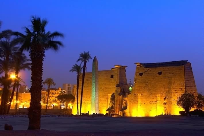Night View Of The Luxor Temple