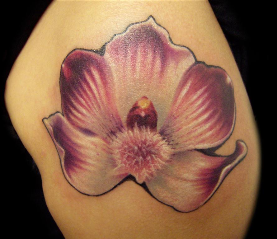 Orchid Flower Tattoo Design Idea