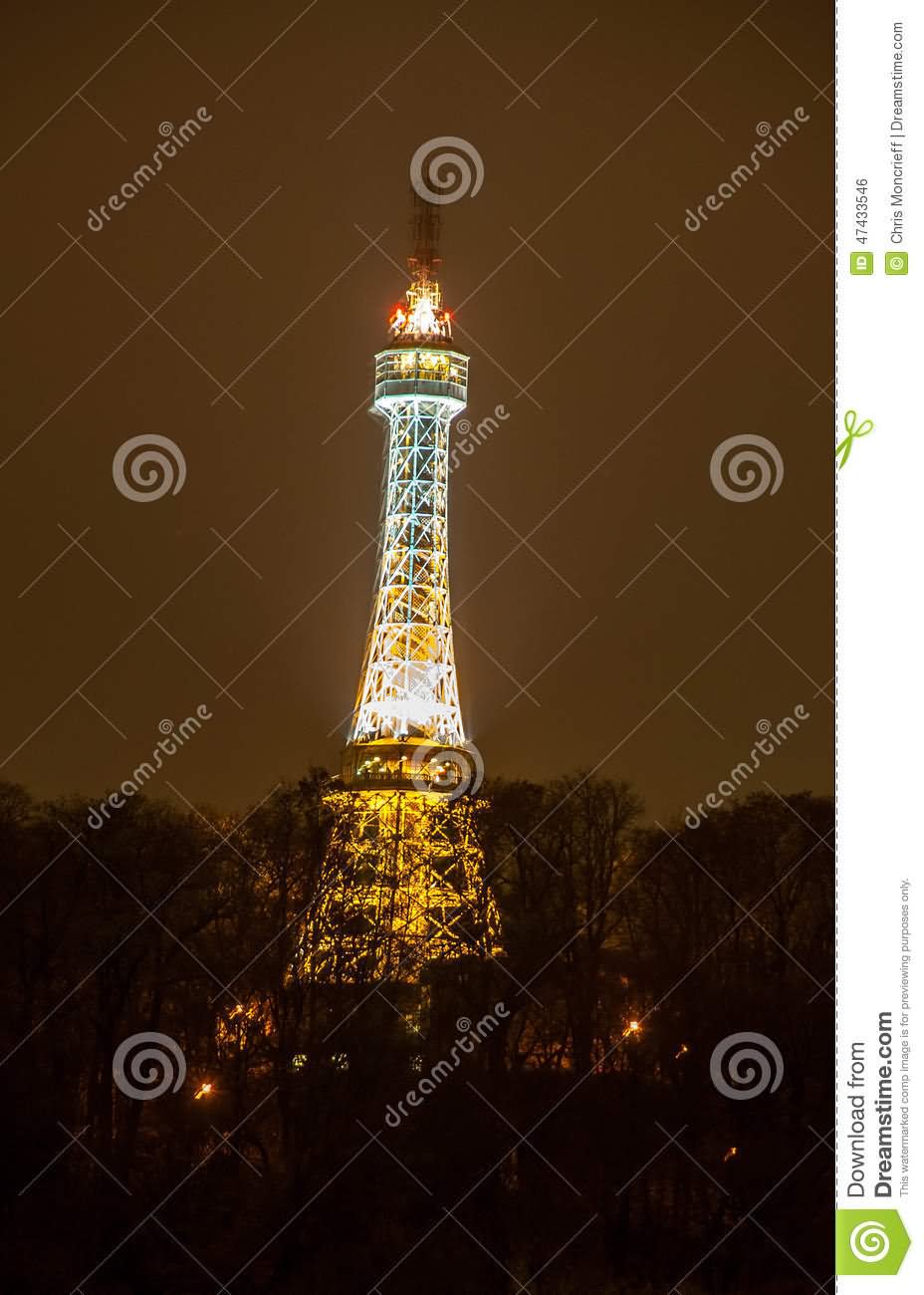 Petrin Tower By Night