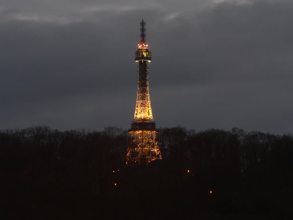 Petrin Tower During Night