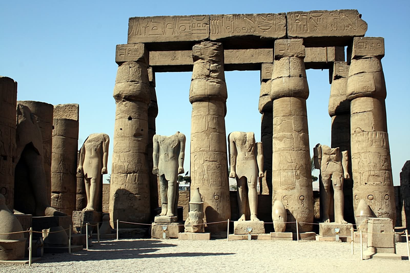 Pillars Inside The Luxor Temple, Egypt