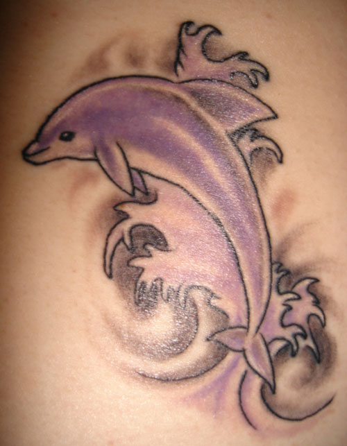 Purple Dolphin Tattoo Image