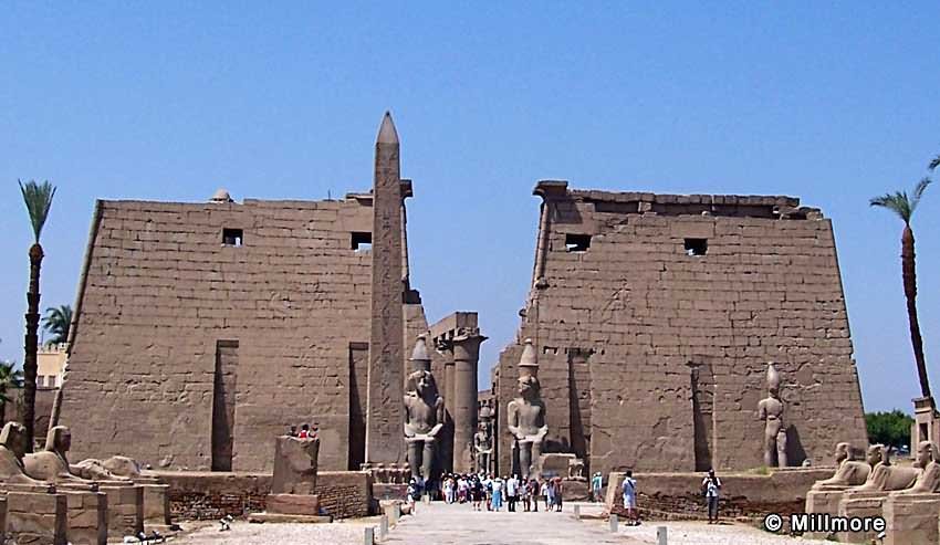 Pylon Of Ramses II At The Entrance Of The Luxor Temple