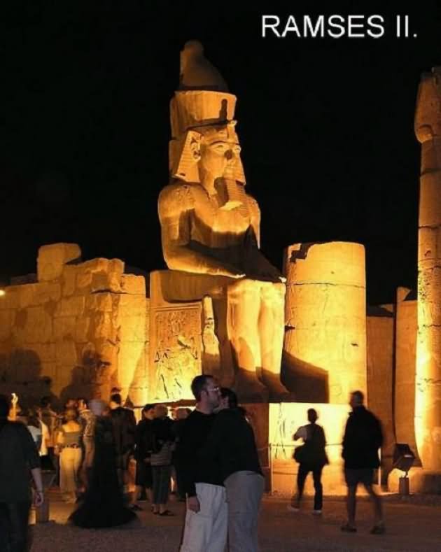 Ramses II At During Night
